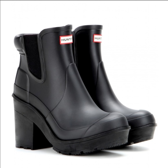 hunter rain boots high heel